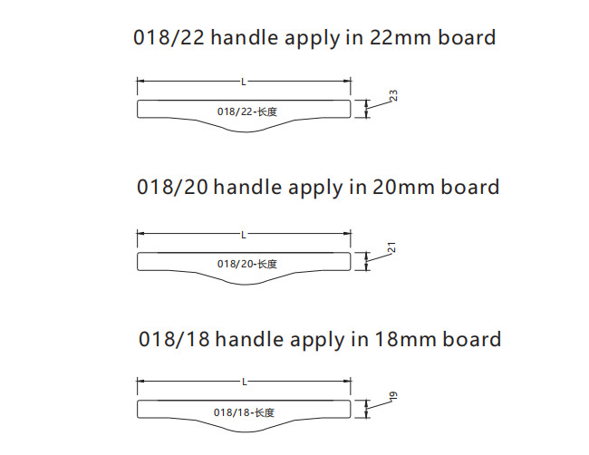 Kitchen Easy Installation 347mm Aluminium Drawer Handles