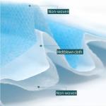 Bacteria Filtration Surgical Disposable Mask / 3 Ply Disposable Face Mask