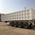 60T 80T Rear Dump Trailers , 4 Axle Rear Tipper Trailer 35m3 40m3