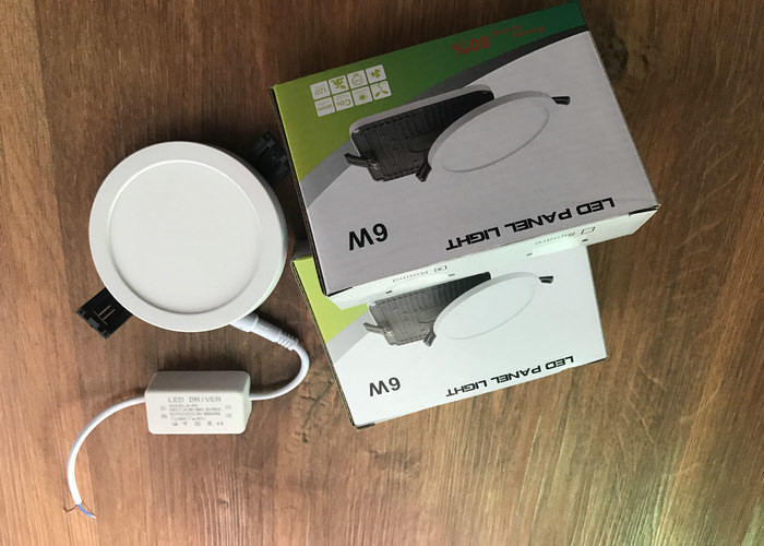 Recessed Mounted LED Slim Panel Light 6w Cool white 80RA 500LM CE dimmable