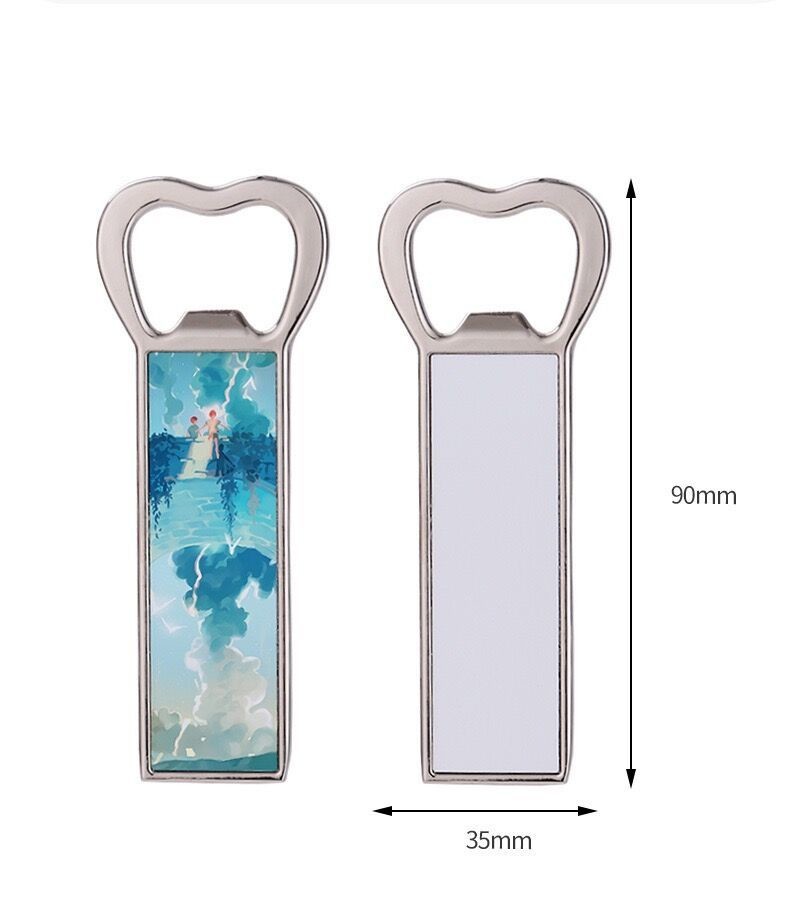 Sublimation Bottle Opener Metal Fridge Magnet