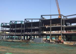 Quality Kindergarten Multi Storey Steel Frame Construction Prefabricated Middle Grey wholesale