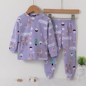 Quality Q Version Cute Kids Winter Night Suits Breathable For 1 - 12 Years Old wholesale