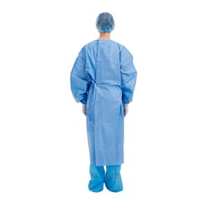 Quality Sterile 25GSM Disposable Medical Clothing , Blue Disposable Isolation Gowns wholesale