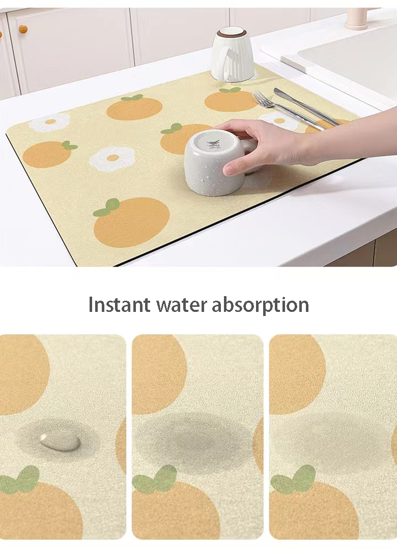 Southwestern Design Style Custom Polyester Dish Matting for Easy Cleaning and Quick Drying