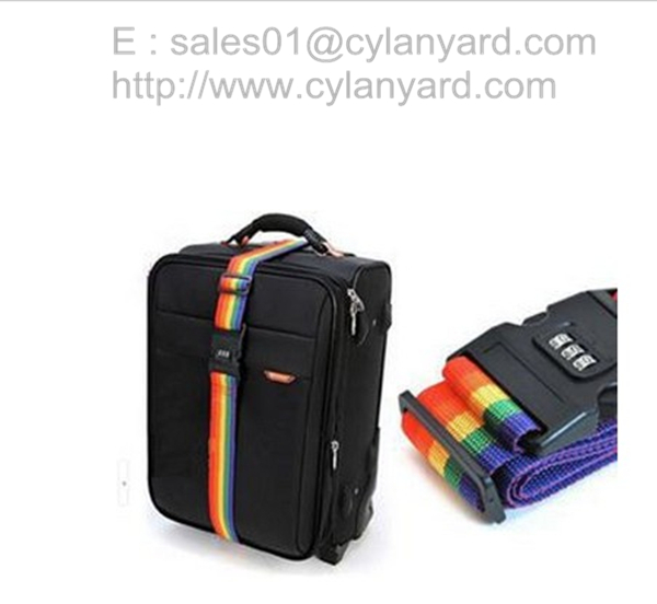 Printed travel Luggage suitcase Belt straps
