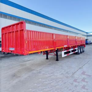 Quality TITAN Tri Axle 60 Tons Drop Side Semi Trailer for Sale | Bulk Cargo Semi Trailer wholesale