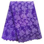 F50285 51-52" customizable metalic african french net lace fabric for evening