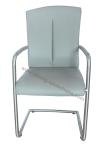 Polyurethane PU Upholstered Stainless Dining Chair Livingroom Chair Leisure