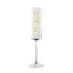 Customized Transparent Crystal Glass Gift Gold Decal Champagne Glass OEM
