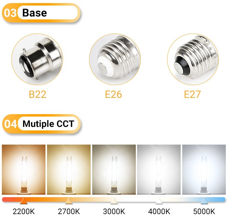 T30 E27 Edison LED filament Bulb 4W led filament light for Bedroom Decoration