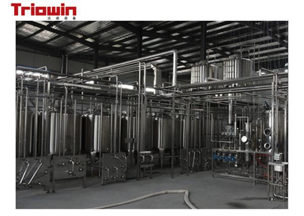 Popular Dairy Processing Line Soya Bean Manufacturing Machines Tin Can / Plastic