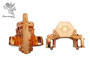 Quality Brass Personalized Coffin furniture Casket Corner with Star PP Material wholesale