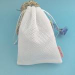 Underwear Washing Mesh Laundry Bag Folding Mini Size White Color Label Logo