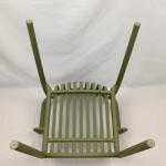 Retro Plastic Patio Dining Chairs Stackable Bistro Armchair High Back