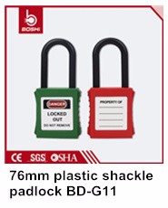 Durable Safety Lockout Padlocks Stainless Steel Shackle Nylon Body With Master Key