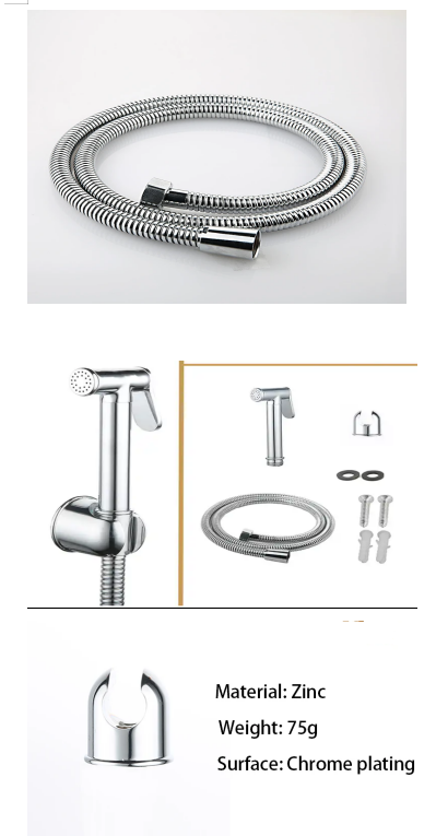 Light Grey Chrome-plated Hand Bidet Sprayer For Bathroom