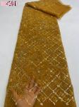 Luxury fabric wedding dress High Quality Handmade Beaded lace with sequins