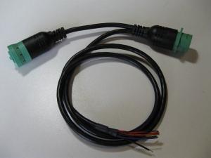 Quality Green Deutsch 9-Pin J1939 Male to J1939 Female and Open End Splitter Y Cable wholesale