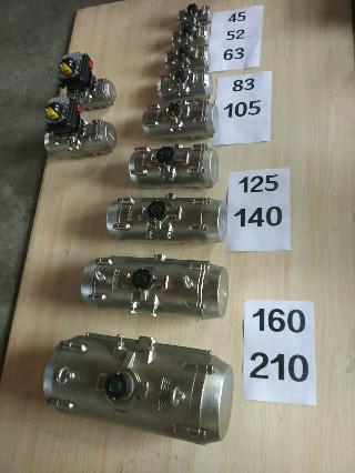stainless steel 304/316 air torque actuator pneumatic control for ball valve