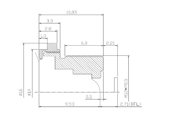 1/3", 1.5mm Super wide angle of view HFOV 115 degree Megapixel Autmotive lens CCLA13015MPF