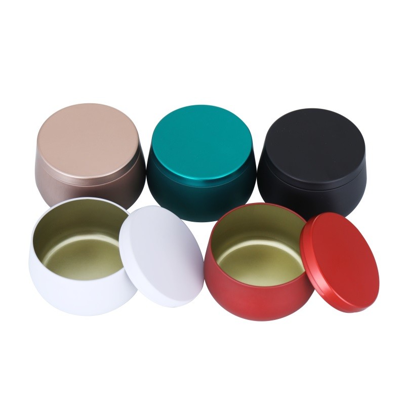 Anti Corrosion Metal Cosmetic Jar 4oz 8 Oz Candle Tins Emerald Packaging