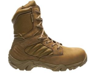 Quality Padded Collar Anti Tear Brown Leather Tactical Boots Hot Weather wholesale