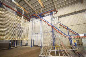 Quality Metal Tank Body Customized Vertical Powder Coating Line For Aluminium Profile wholesale