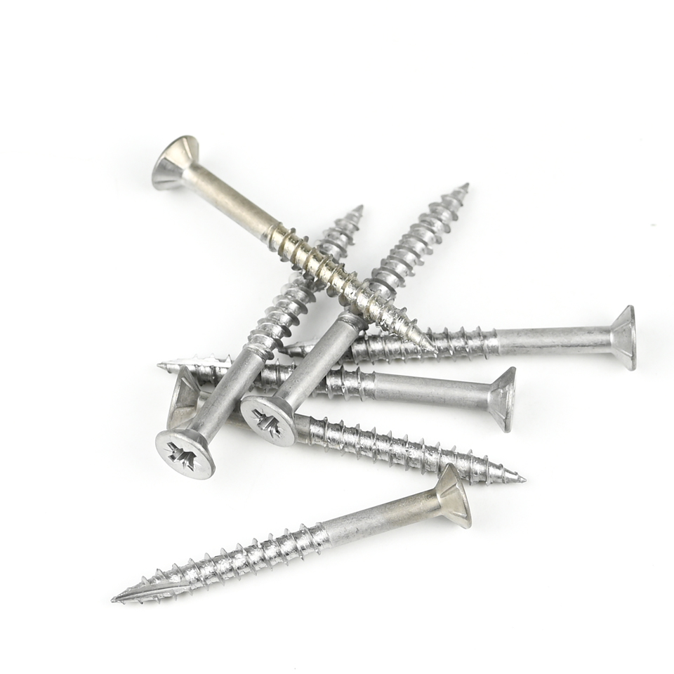 100% QC Tested Woodworking 410 Stainless Steel Wood Deck Screw 50mm Countersunk Head