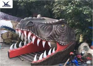 Quality Shopping Mall Giant Dinosaur Head Sculpture Realistic Attractive Dinosaur Gate wholesale