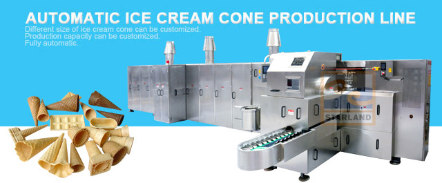 Commercial Biscuits Sugar Cone Production Line Rolled Wafer Machine