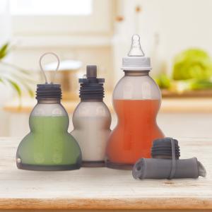 Quality Leakproof Silicone Squeeze Pouch Silicone Reusable Food Pouch wholesale