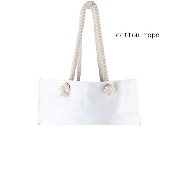 3/4 Strand 10mm Ecru Color Twisted Coarse Cotton Rope for Canvas Bag Length 0