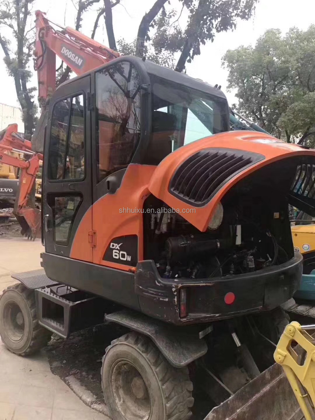 excellent performance for Doosan 60w used wheeled excavator second hand wheeled excavator doosan DX60W
