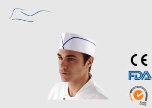 Quality Wood Free Paper Disposable Head Cap White / Black Color XL / XXL Size wholesale