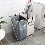 White Kids Baby Cotton Canvas Fabric Storage Bin Dirty Cloth Toys Collecting