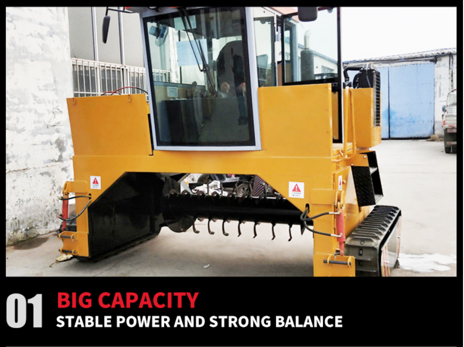 Animal Manure Fermentation Compost Turner Machine Utomatic Control