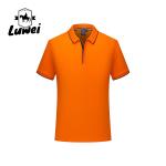 Knitting Embroidery Short Sleeve Polo T Shirts Cotton Button Turn Down Collar