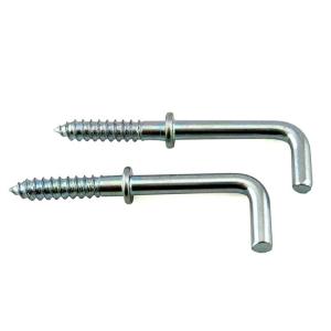 Quality Stainless Steel L Type Screw Hook Black Oxide for Cabinet Connection wholesale
