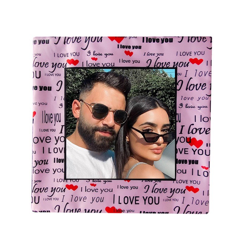 I Love You Polyester Sublimation Pillow Case For Sublimation Heat Transfer Printing