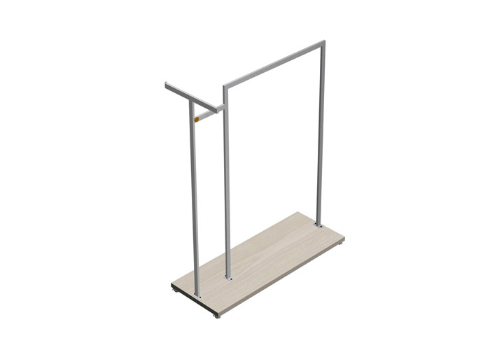 Commercial Freestanding Metal Garment Display Stand Fashion Style For Shopping Mall