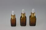 Personalized Amber Essential Oil Glass Bottles 35ML 25ML 15ML with Dropper