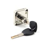 Zinc Alloy L 22mm Furniture Hardware Drawer Lock Square Shape