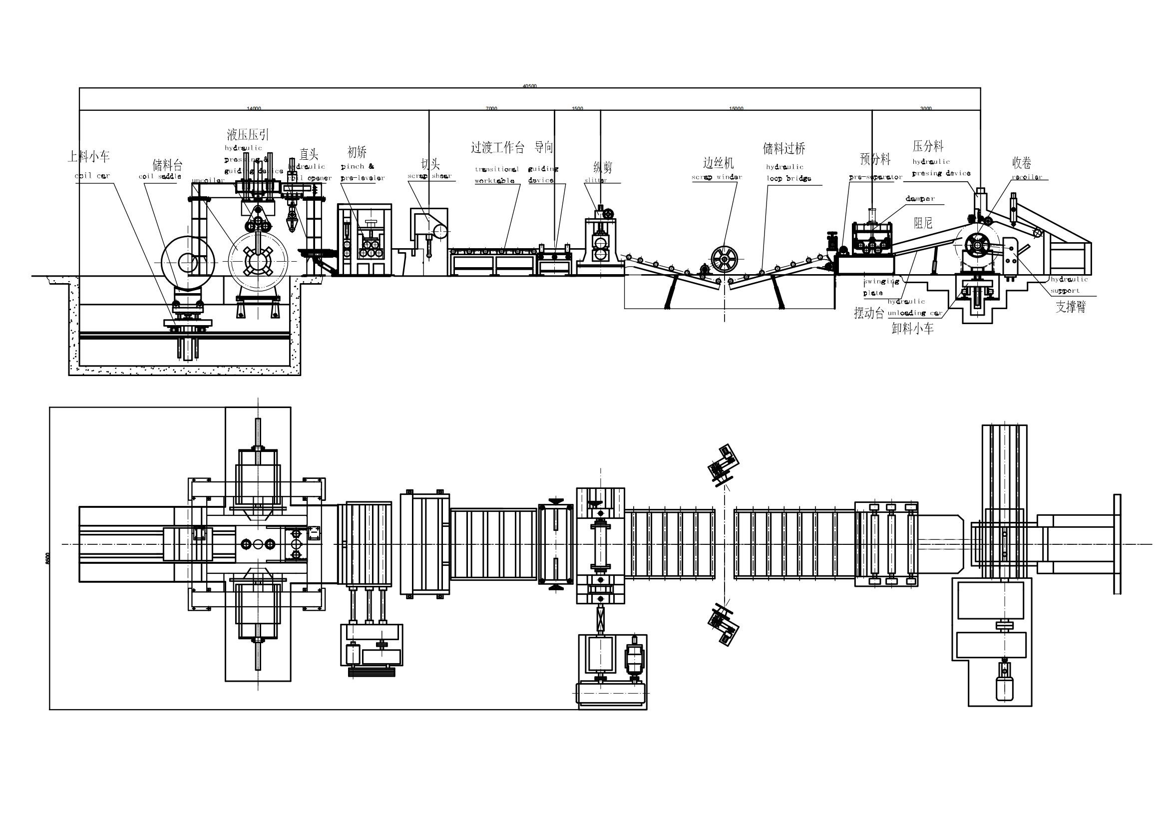 Q235 S355 Steel Coils Slitting Line Machine Heavy Gauge Slitting Line 14 X 2000