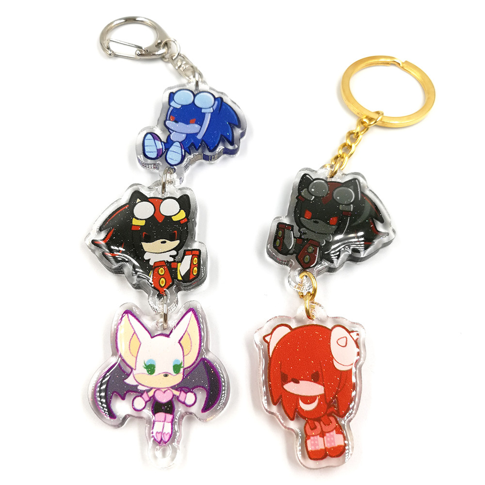 Cute Clear Transparent Epoxy Custom Acrylic Glitter Keychain Keychains