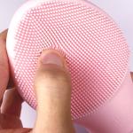 Pink Facial Cleansing Brush Silicone Electric Facial Cleanser