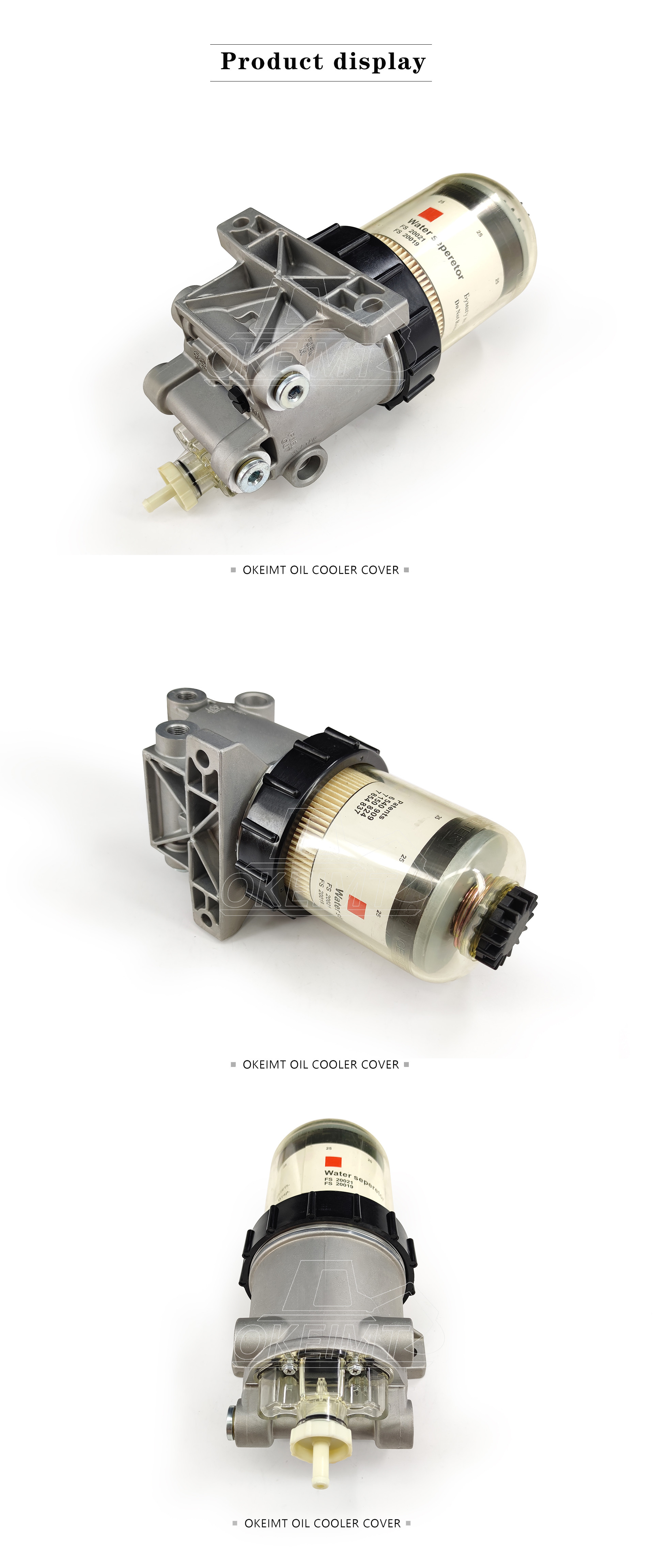 FH238 5332572 Fuel Water Separator With Filter Element FS20019 FS20020