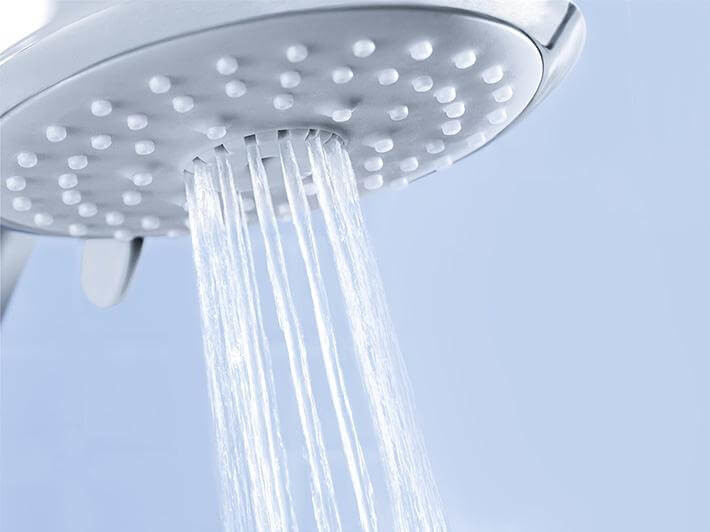 ABS TPR Shower Spray Head , 0.3MPA Chrome Plated Hanging Shower Head