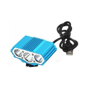 Quality 3 CREE Push Bike Headlights Blue Surface , Powerful Road Bike Front Light wholesale