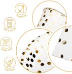 Gold Dot Disposable Dinnerware Sets